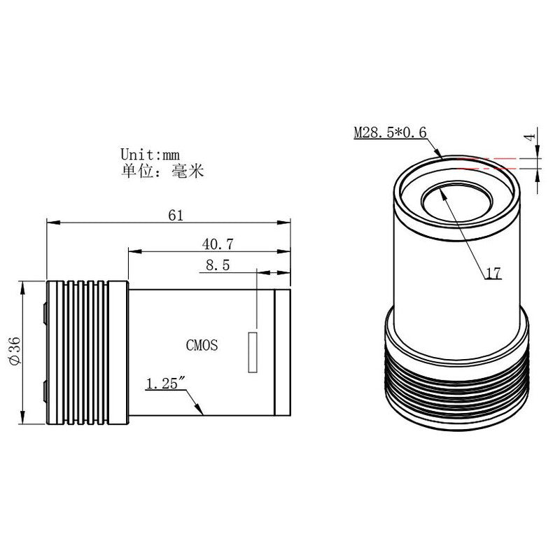 ZWO ASI 120MM Mini Mono • Cámara Astronómica de Autoguiado