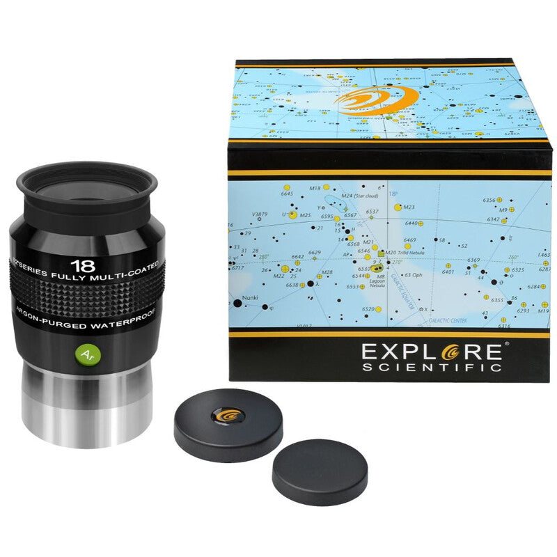 Explore Scientific Ocular 82° AR 18mm 2" • Gran Angular para Cielo Profundo