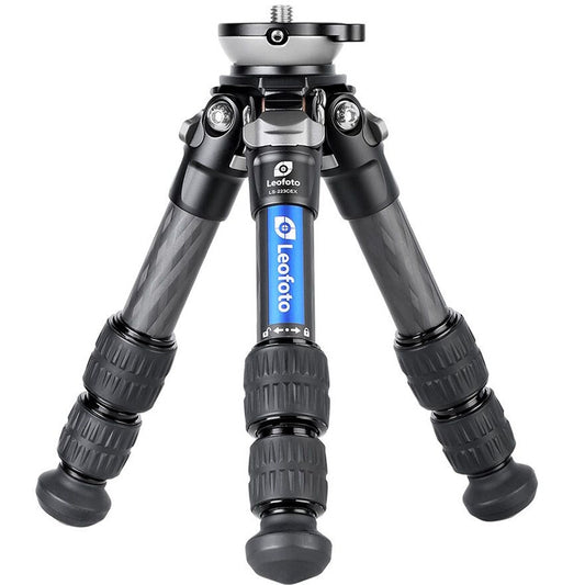 Leofoto LS-223CEX Ranger + bandeja niveladora + placa panorámica RH-0 – Trípode de carbono compacto y nivelado para astrofotografía y vídeo