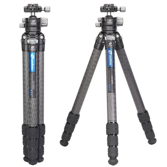 Leofoto LS-324C Ranger + Ballhead LH-40 – Trípode de carbono profesional para telescopios y cámaras