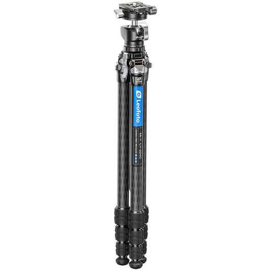 Leofoto LY-224C Mr.Y + Ballhead LH-25R Black – Trípode de carbono ultracompacto para telescopios inteligentes y fotografía de viaje
