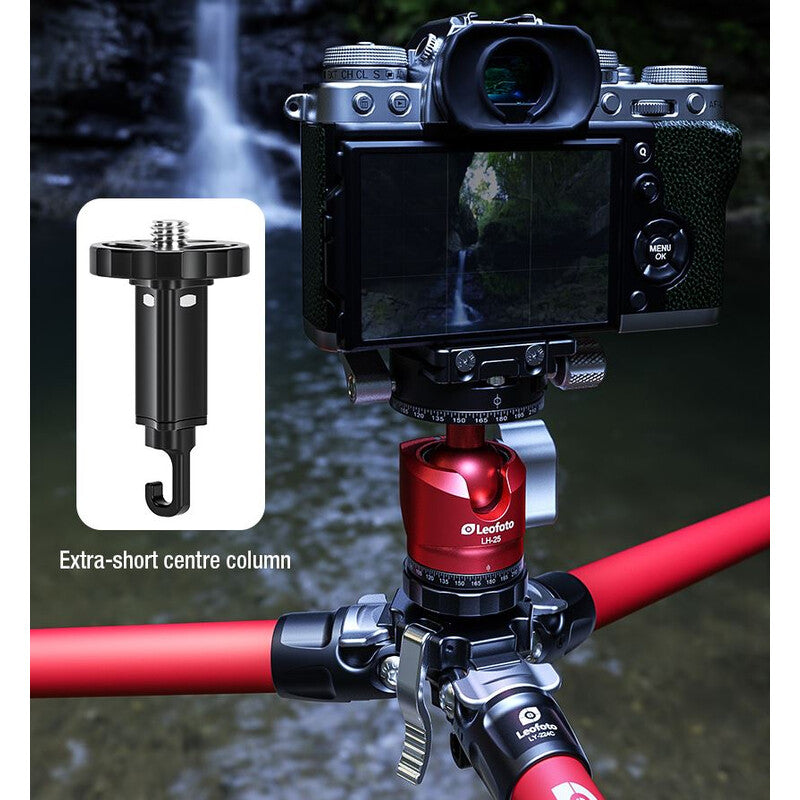 Leofoto LY-224C Mr.Y + Ballhead LH-25R Black – Trípode de carbono ultracompacto para telescopios inteligentes y fotografía de viaje