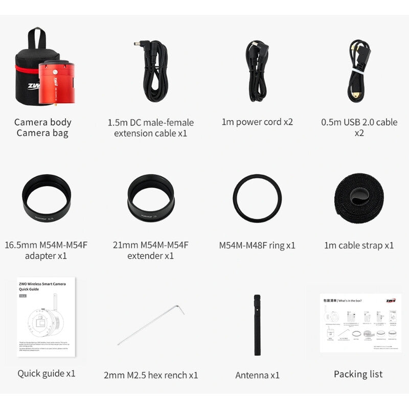 ZWO ASI 2600MC Air Color – Cámara astronómica refrigerada para astrofotografía