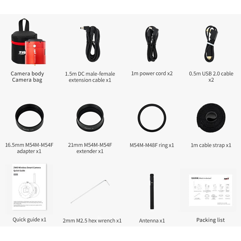 ZWO ASI 2600MM Air Mono – Cámara astronómica refrigerada monocroma profesional